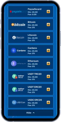 Méthodes de dépôt au casino Spinfin : Bitcoin, Litecoin, Cardano, USDT etc